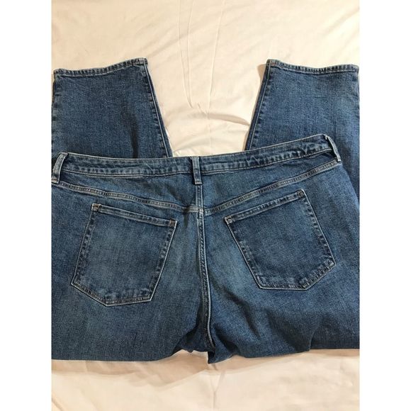 Old Navy Womens O.g. Straight Leg Jeans Blue Curvy Secret Smooth Pockets Plus 22 - Picture 3 of 11